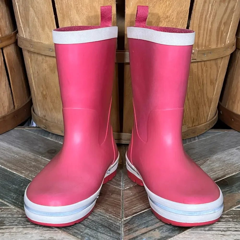 Helly Hansen JK Midsund Red White Rubber Waterproof Rain Boot Little Kid Size 13